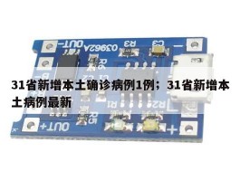 31省新增本土确诊病例1例；31省新增本土病例最新