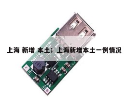 上海 新增 本土；上海新增本土一例情况