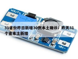 31省份昨日新增30例本土确诊；昨天31个省本土新增