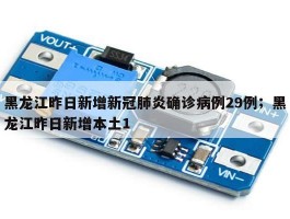 黑龙江昨日新增新冠肺炎确诊病例29例；黑龙江昨日新增本土1
