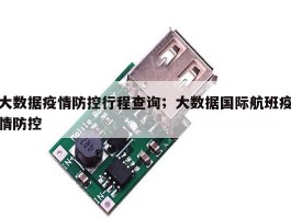 大数据疫情防控行程查询；大数据国际航班疫情防控