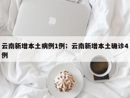 云南新增本土病例1例；云南新增本土确诊4例