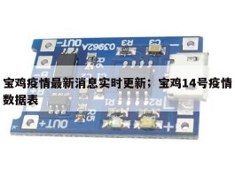 宝鸡疫情最新消息实时更新；宝鸡14号疫情数据表
