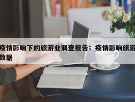 疫情影响下的旅游业调查报告；疫情影响旅游数据