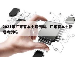 2021年广东有本土病例吗；广东有本土新增病例吗