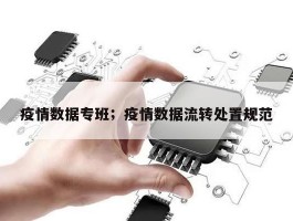 疫情数据专班；疫情数据流转处置规范