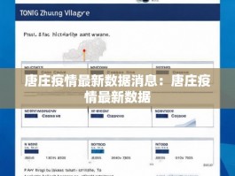 唐庄疫情最新数据消息：唐庄疫情最新数据