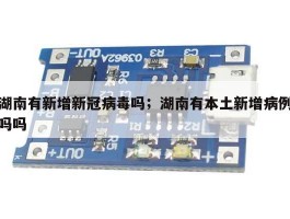 湖南有新增新冠病毒吗；湖南有本土新增病例吗吗