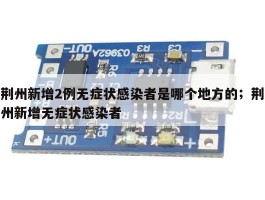 荆州新增2例无症状感染者是哪个地方的；荆州新增无症状感染者